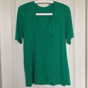 Aritzia Oversized Emerald Green T-Shirt w/ Pocket